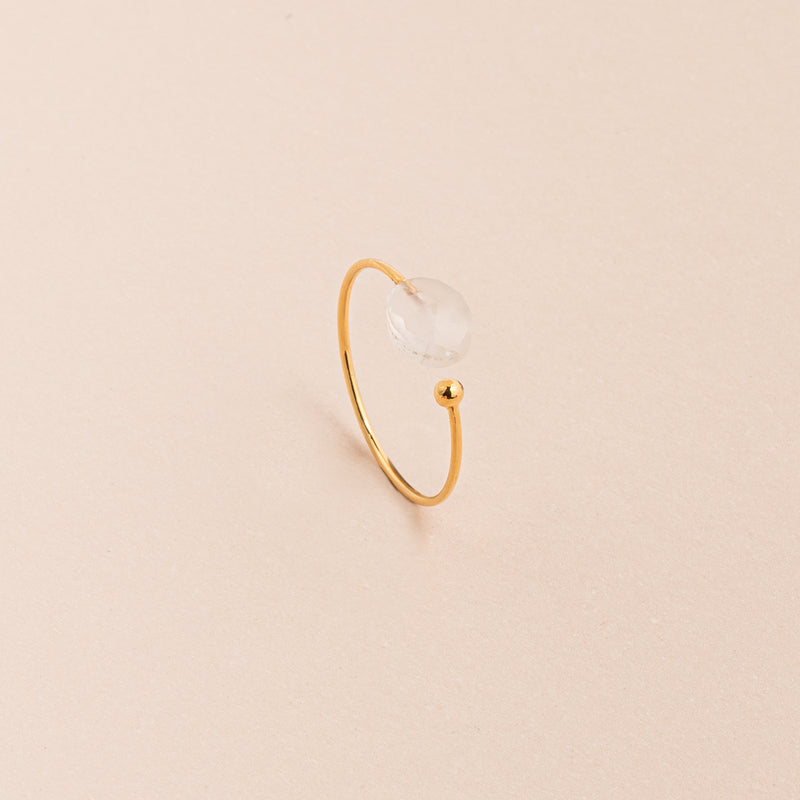 Gold Moonstone Ring