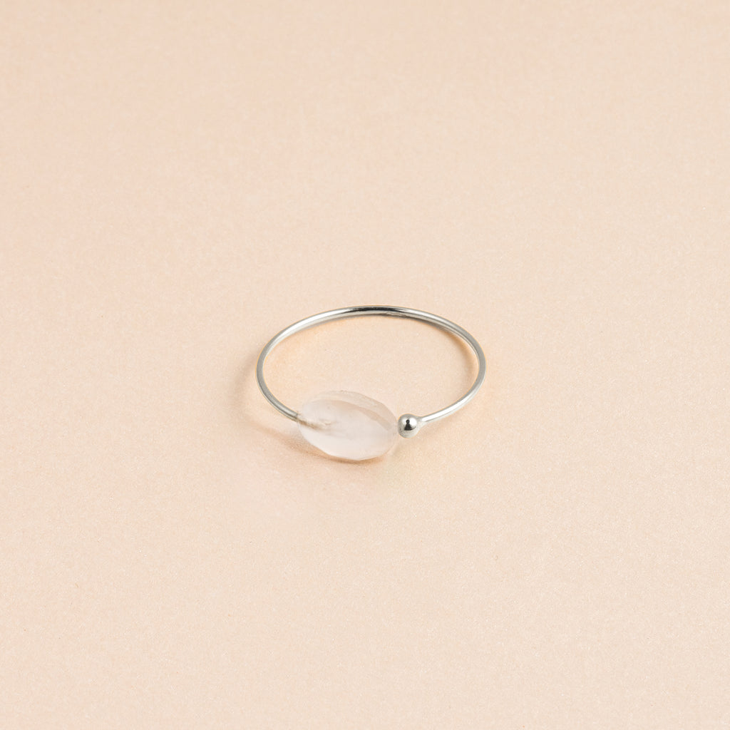 Silver Moonstone Ring