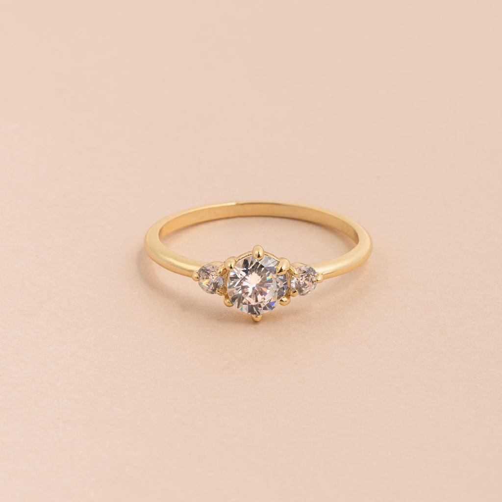 Gold Trio Round Ring