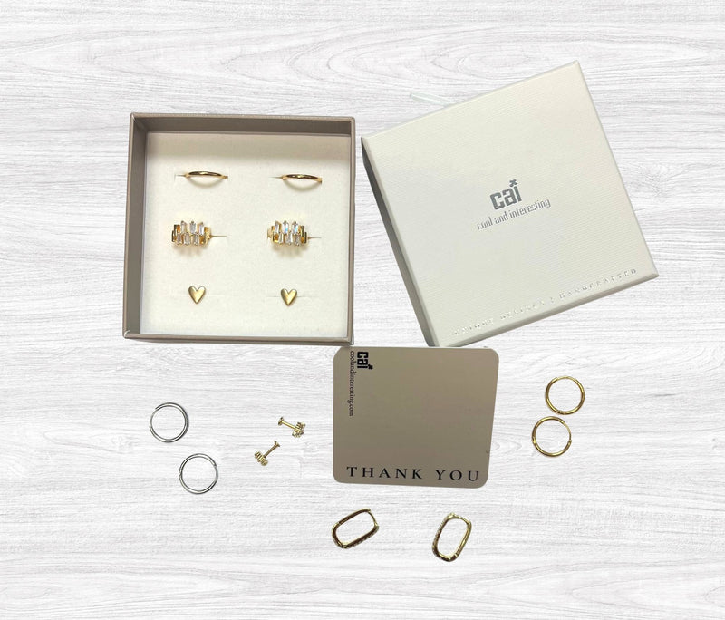 chunky oval stone huggie hoope earrings