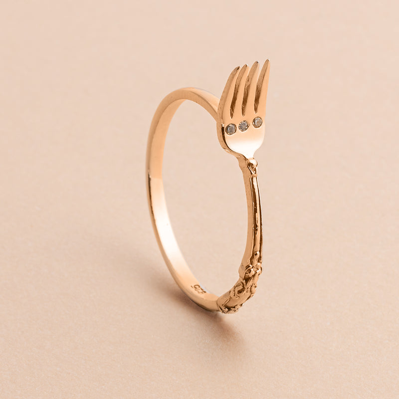 Rose Gold Fork Ring
