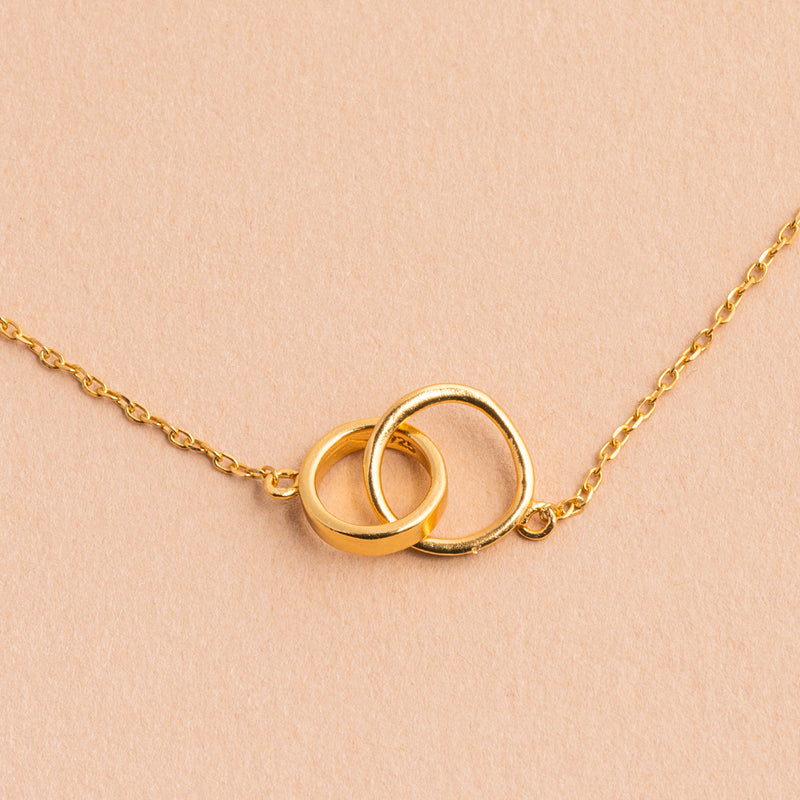 Gold Connected Necklace