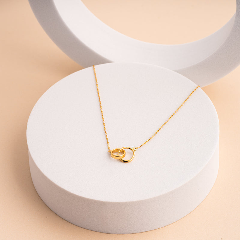 Gold Connected Necklace