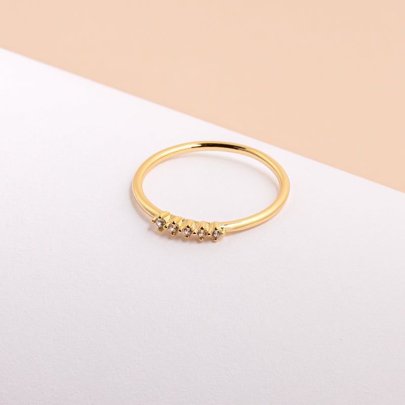 Gold Connected Ring