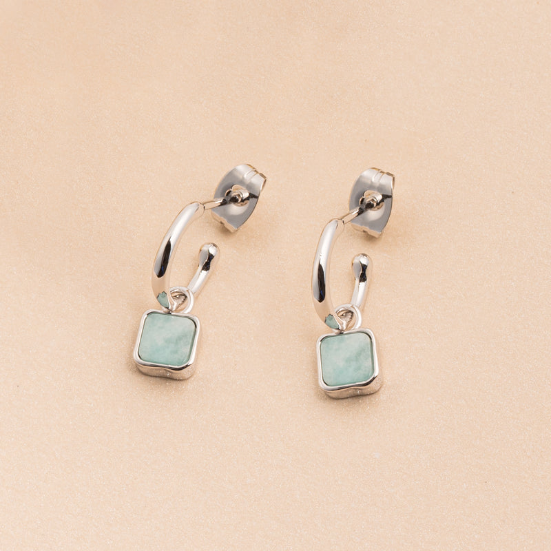 Silver Aquamarine Earring